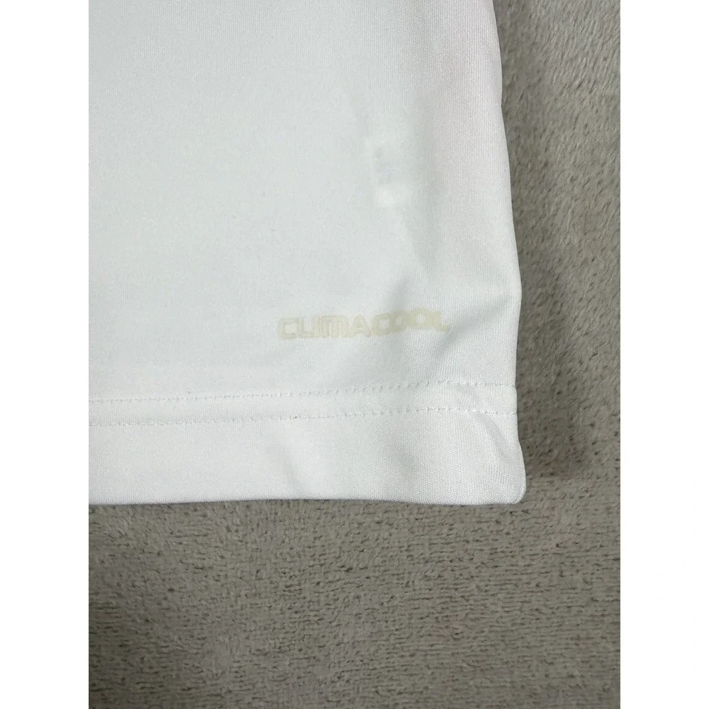 Vintage 2009 Adidas ClimaCool V-Neck Soccer Jersey White Pink Women's Size S - Picture 7 of 16